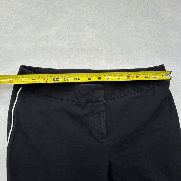 Alfani Women's Black Ankle Pants Trousers with Contrast White Piping Size 10 - Picture 12 of 13